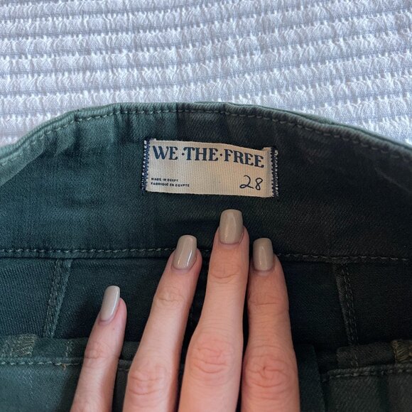 Free People x We The Free Jayde Flare Jean in Thyme Green size 28 - Picture 2 of 5